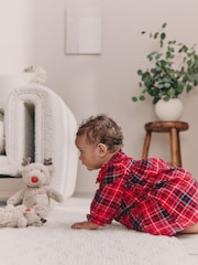 Red Check Baby Collar Long Sleeve Dress (0mths-2yrs) - Image 4 of 12
