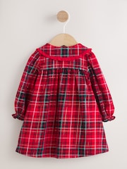 Red Check Baby Collar Long Sleeve Dress (0mths-2yrs) - Image 6 of 12