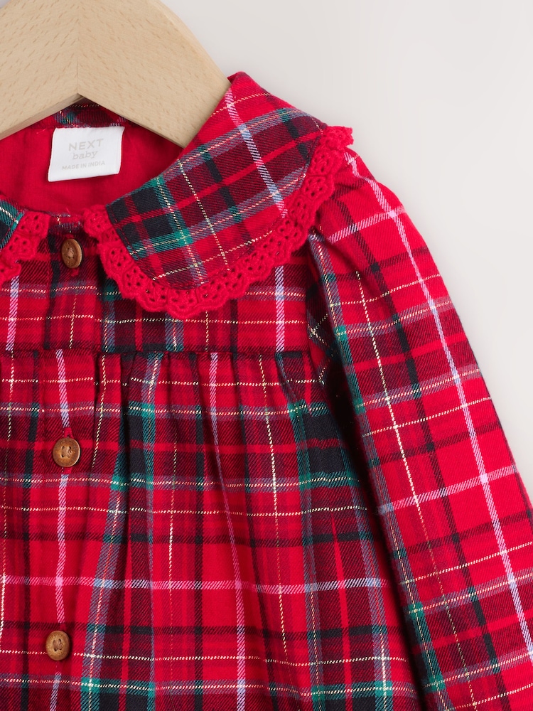 brown dress green shoes Girls' Christmas Twirl Dress main image 0