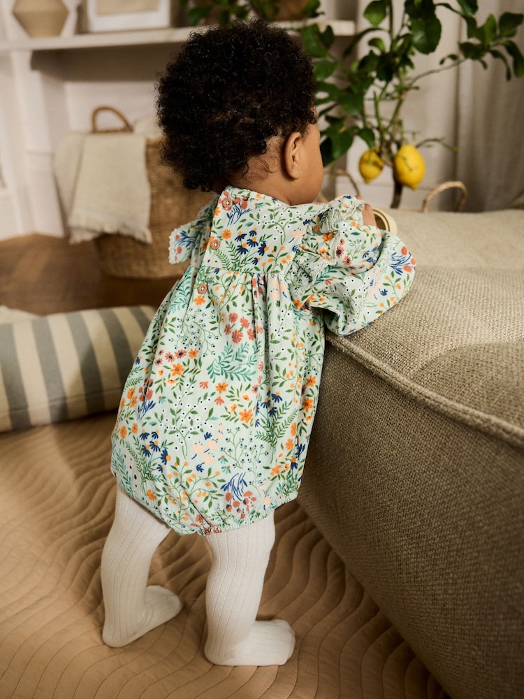 Verde floral - Baby Bloomer Romper with Tights 2 Piece Set (0mths-3yrs) - Imagen 2 de 14 Verde floral - Baby Bloomer Romper with Tights 2 Piece Set (0mths-3yrs) - Imagen 2 de 14