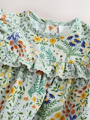 Verde floral - Baby Bloomer Romper with Tights 2 Piece Set (0mths-3yrs) - Imagen 9 de 14