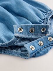 Denim Blue Bloomer Baby Romper with Tights 2 Piece Set (0mths-3yrs) - Image 5 of 6