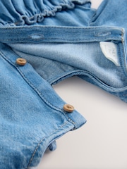 Denim Blue Bloomer Baby Romper with Tights 2 Piece Set (0mths-3yrs) - Image 6 of 6