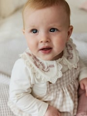 Pink Bubble Romper Long Sleeve Bodysuit Cardigan and Tights 4 Piece Set (0mths-2yrs) - Image 5 of 5