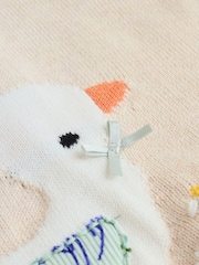 Neutral Duck/ Sage Ditsy Baby Knitted Jumper and Leggings 2 Piece Set (0mths-3yrs) - Image 15 of 21