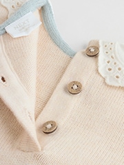 Neutral Duck/ Sage Ditsy Baby Knitted Jumper and Leggings 2 Piece Set (0mths-3yrs) - Image 17 of 21