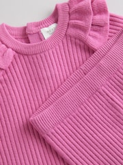 Pink - Baby Knitted Jumper and Legging 2 Piece Set (0mths-3yrs) - Bild 4 von 7