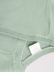 Sage Green Baby Knitted Wrap Jumper and Leggings 2 Piece Set (0mths-2yrs) - Image 12 of 16
