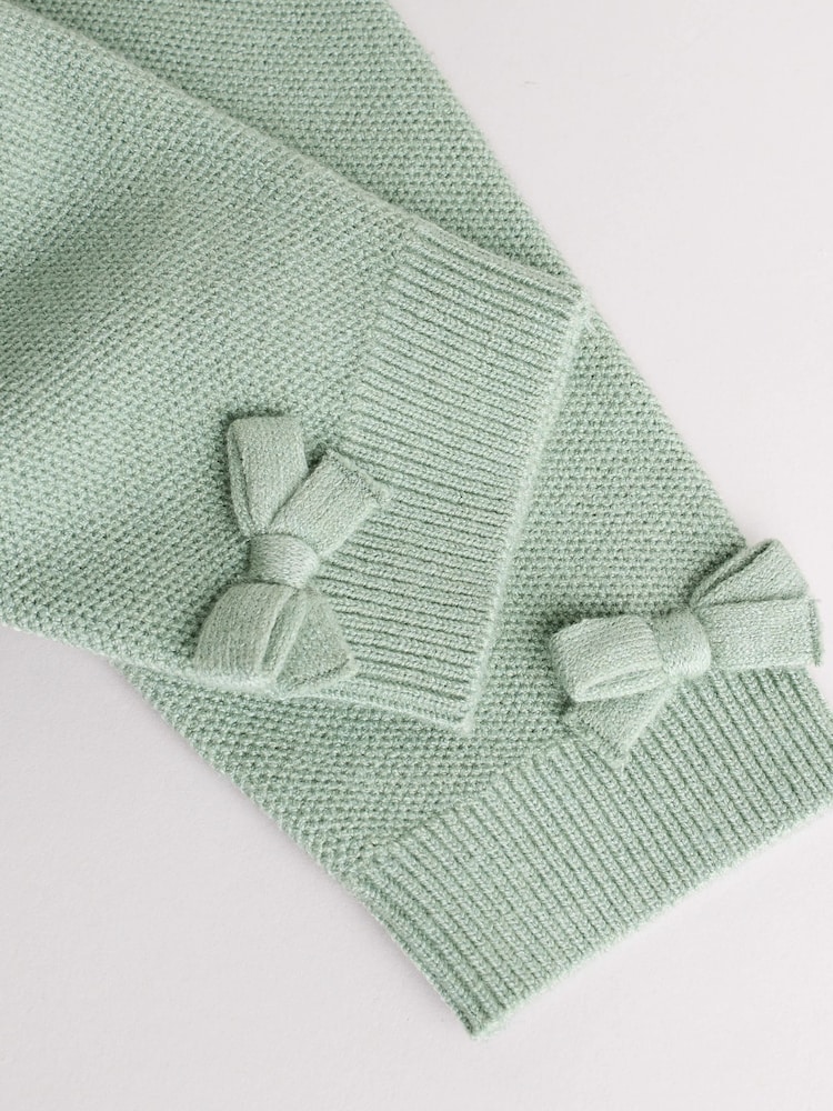 Sage Green Baby Knitted Wrap Jumper and Leggings 2 Piece Set (0mths-2yrs) - Image 16 of 16 Sage Green Baby Knitted Wrap Jumper and Leggings 2 Piece Set (0mths-2yrs) - Image 16 of 16