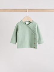 Sage Green Baby Knitted Wrap Jumper and Leggings 2 Piece Set (0mths-2yrs) - Image 8 of 16