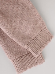 Mink Brown Baby Frill Knitted Bow Cardigan Set (0mths-3yrs) - Image 7 of 12