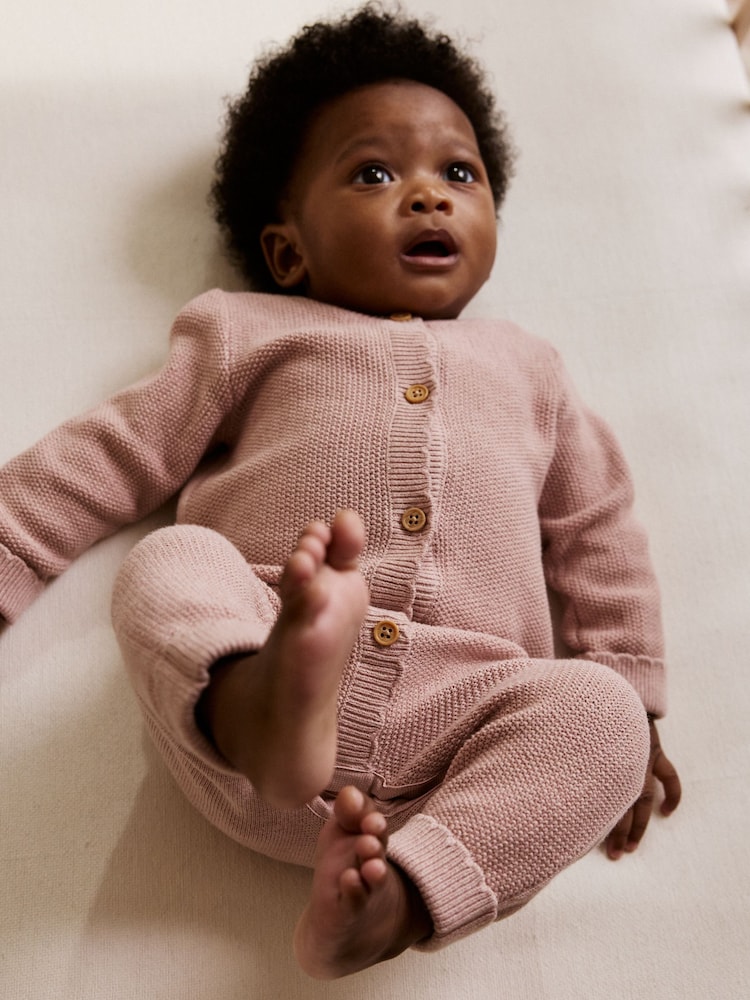 Pink Baby Knitted Romper (0mths-3yrs) - Image 2 of 12