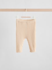Cream Embroidered Baby Knitted Cardigan and Leggings 2 Piece Set (0mths-3yrs) - Image 5 of 12