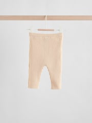 Cream Embroidered Baby Knitted Cardigan and Leggings 2 Piece Set (0mths-3yrs) - Image 6 of 12