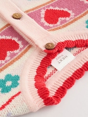 Red/ Pink Cherries Baby Knitted Cardigan and Leggings 2 Piece Set (0mths-3yrs) - Image 10 of 15