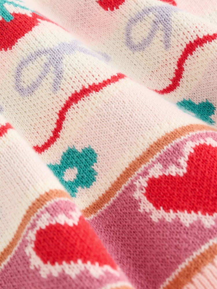Red/ Pink Cherries Baby Knitted Cardigan and Leggings 2 Piece Set (0mths-3yrs) - Image 15 of 15
