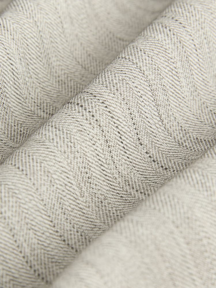 Grey Herringbone Elastic Back Wide Leg Trousers - Image 4 of 4