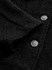 Negro - Chaqueta sin cuello de bouclé - Imagen 7 de 8