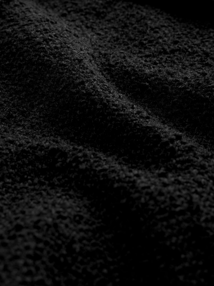 Negro - Chaqueta sin cuello de bouclé - Imagen 8 de 8
