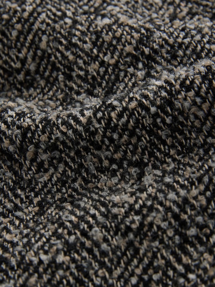 Neutral/Grey Black/White Boucle Collarless Jacket - Image 3 of 3