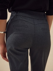 Grå - Slim Rutemønster Skreddersydd Bukser - Bilde 4 av 7