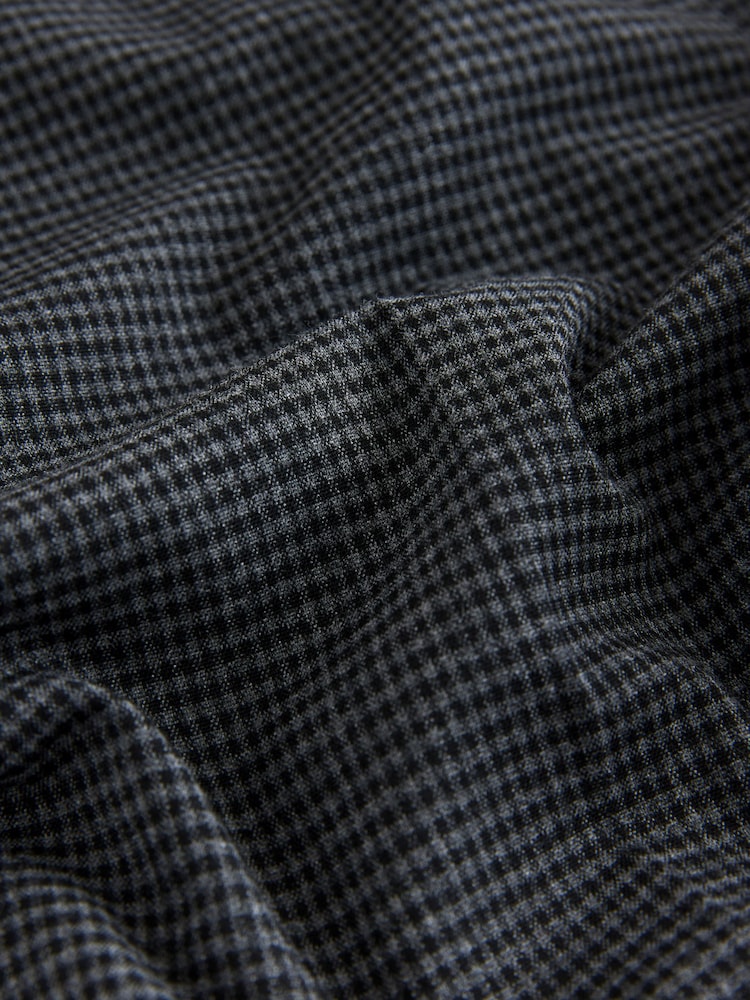 Grå - Slim Rutemønster Skreddersydd Bukser - Bilde 7 av 7