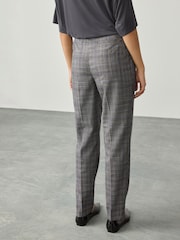 Grey Check Sculpting Slim Leg Trousers - Image 3 of 8