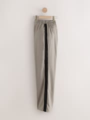 Neutral/Black Mini Check Wide Leg Tailored Trackpants - Image 7 of 9