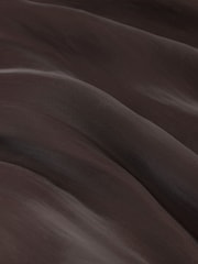 بني - رداء علوي برّاق بياقة مفتوحة - Image 8 of 8