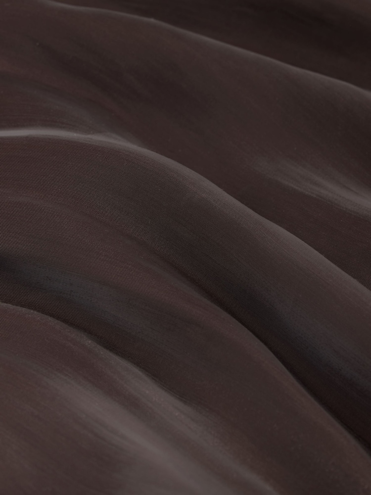 بني - رداء علوي برّاق بياقة مفتوحة - Image 8 of 8