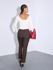 Schokoladenbraun - Hose in Slim Tailored Fit - Bild 3 von 8