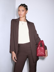 Schokoladenbraun - Hose in Slim Tailored Fit - Bild 4 von 8