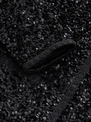 Black Velvet Sequin Embellished Jacket - Image 7 of 7