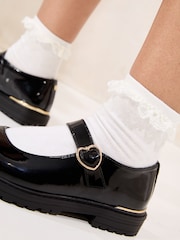 Lipsy Faux Leather Chunky Patent Mary Jane School Shoes - Image 2 of 4