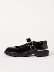 Lipsy Faux Leather Chunky Patent Mary Jane School Shoes - Image 3 of 4