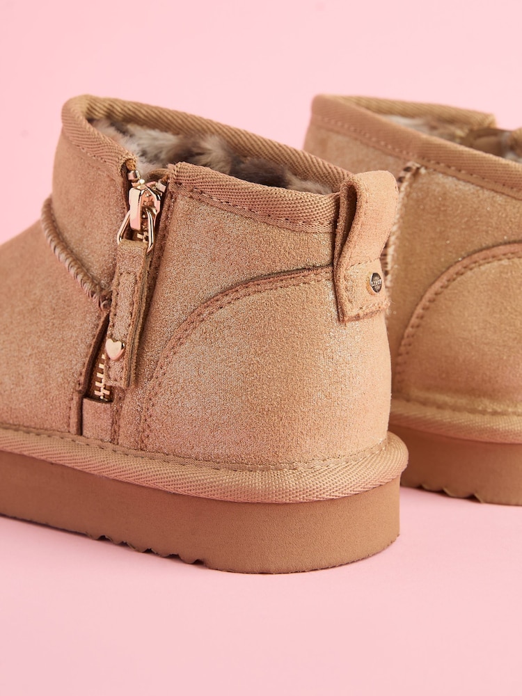 Lipsy Brown Flatform Mule Side Zip Boots - Image 4 of 4