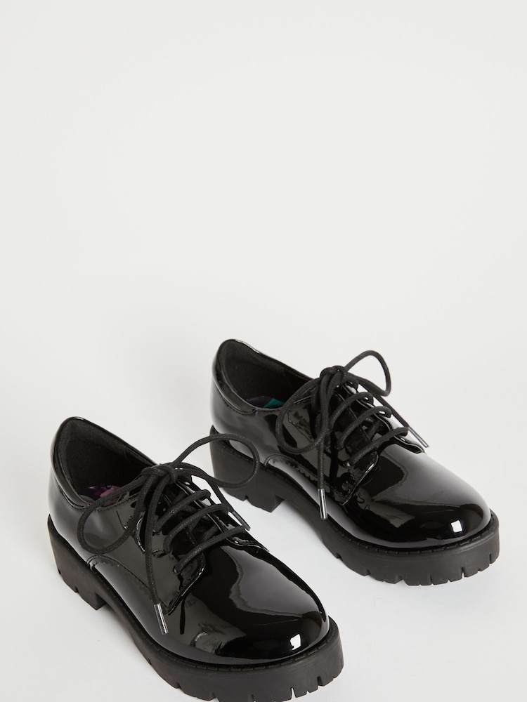 Lipsy Clean Lace Up Chunky Brogue School Shoes - Image 4 of 7
