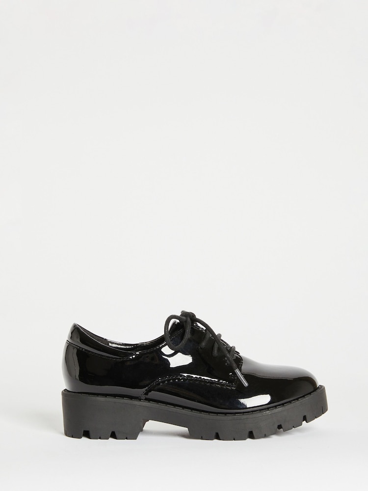 Lipsy Clean Lace Up Chunky Brogue School Shoes - Image 5 of 7