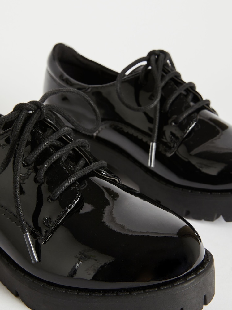 Lipsy Clean Lace Up Chunky Brogue School Shoes - Image 6 of 7