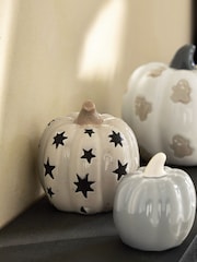 3 Pack Halloween Ceramic Pumpkin Ornaments - Bild 2 von 5