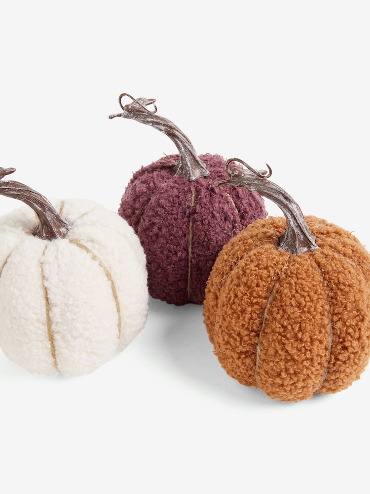 3 Pack Multi Plush Pumpkin Decorations - Image 2 of 5