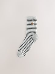 Monochrome Hamish The Highland Cow Stripe Ankle Socks 4 Pack - Image 3 of 7