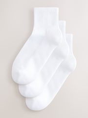 Bela - Cushion Sole Rebrast Sport kratek; prirezan gleženj nogavice 3 Pack With Arch Support - Slika 1 iz 1
