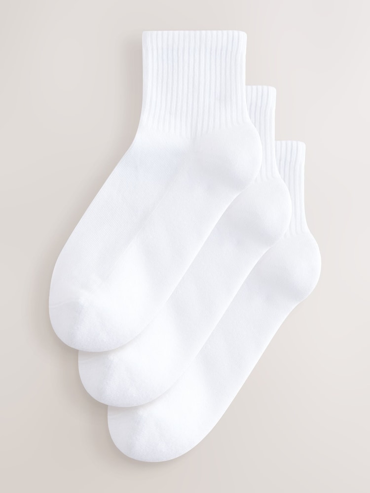 Bela - Cushion Sole Rebrast Sport kratek; prirezan gleženj nogavice 3 Pack With Arch Support - Slika 1 iz 1