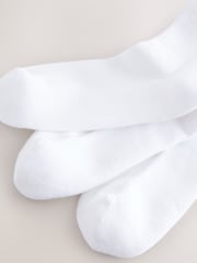 White Cushion Sole Ribbed Sport Cropped Ankle Socks 3 Pack With Arch Support - Image 2 of 6