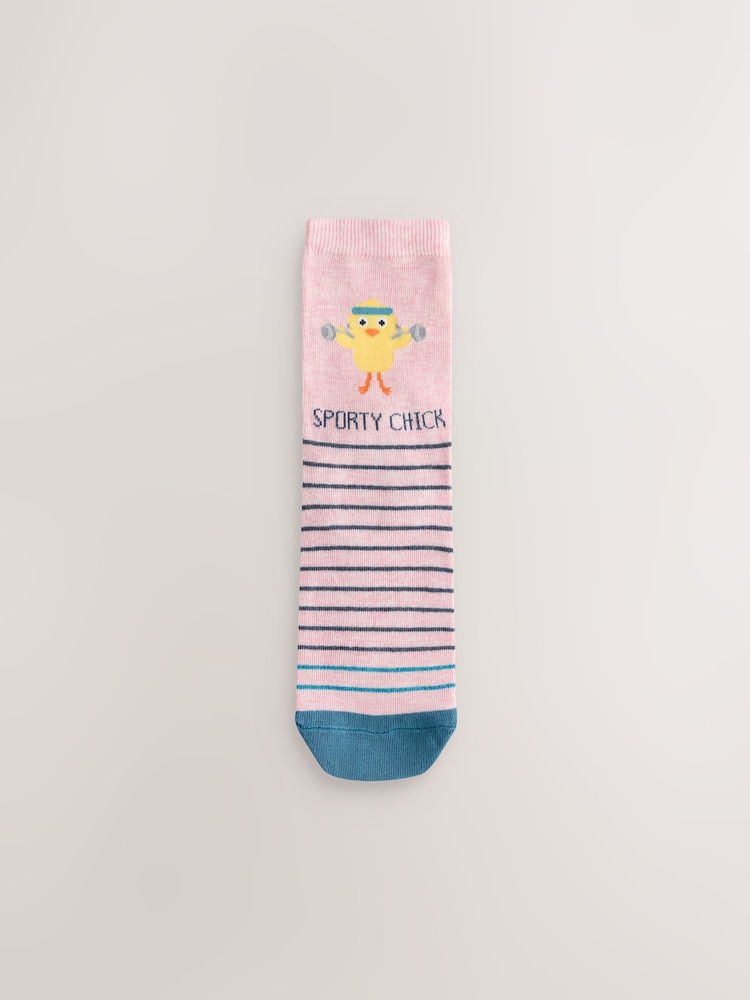 Novelty Slogan Chicks - Pack de 4 pares de calcetines tobilleros - Imagen 2 de 7