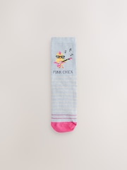 Novelty Slogan Chicks - Pack de 4 pares de calcetines tobilleros - Imagen 3 de 7