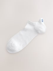 White Embroidered Motif Trainers Socks 4 Pack - Image 3 of 7