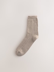 Rosa/avena - Crochet Style Ankle Socks 2 Pack - Imagen 2 de 5