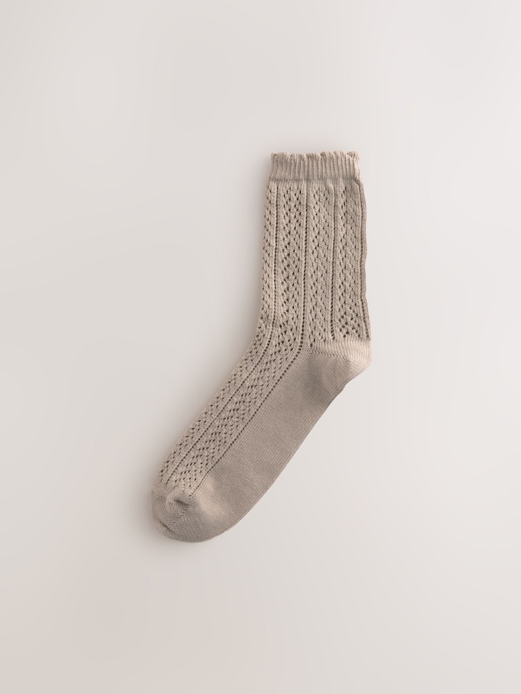 Rosa/avena - Crochet Style Ankle Socks 2 Pack - Imagen 2 de 5